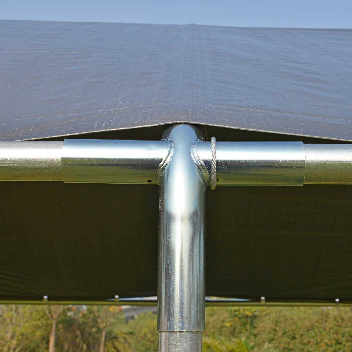 Outsunny 10'x20' Carport Heavy Duty Galvanized Car Canopy with Included Anchor Kit - Image 3