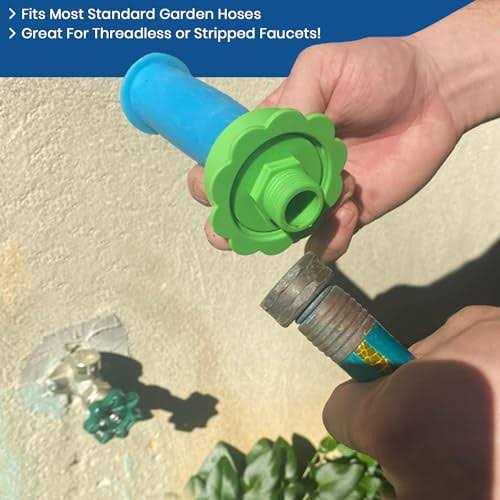 Rinseroo Universal Garden Hose Attachment Sleeve & Sprayhead Stretch-to-Connect Hose Connector & Sprayer - Image 3
