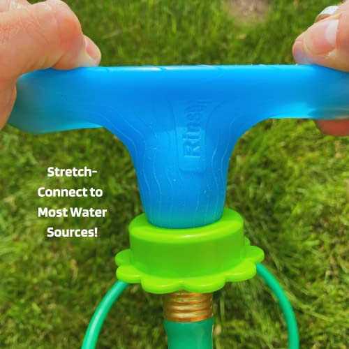 Rinseroo Universal Garden Hose Attachment Sleeve & Sprayhead Stretch-to-Connect Hose Connector & Sprayer - Image 5