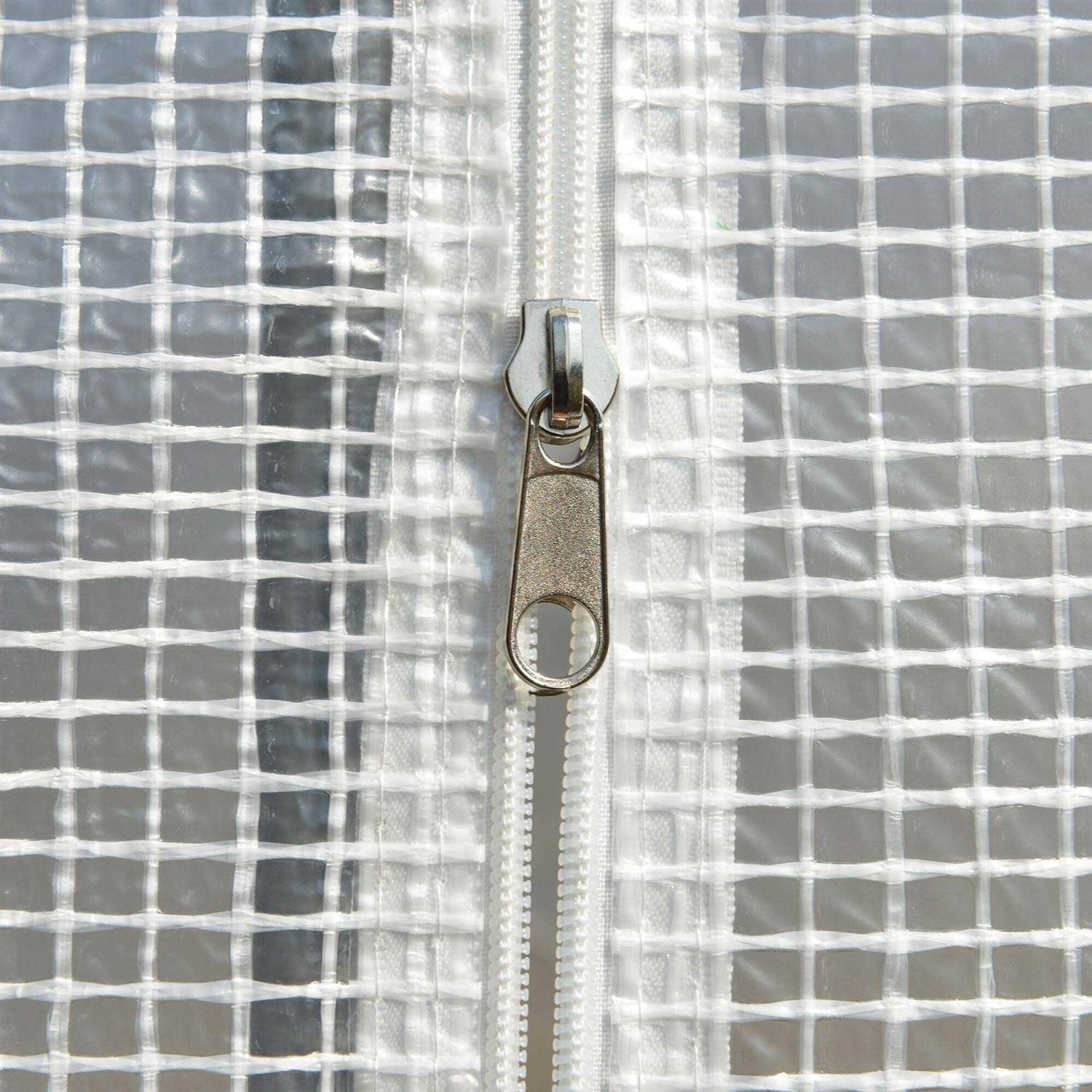 Outsunny 10' x 7' x 7' Walk-in Tunnel Greenhouse with Quality PE Cover, Zipper Doors and Mesh Windows - Image 4