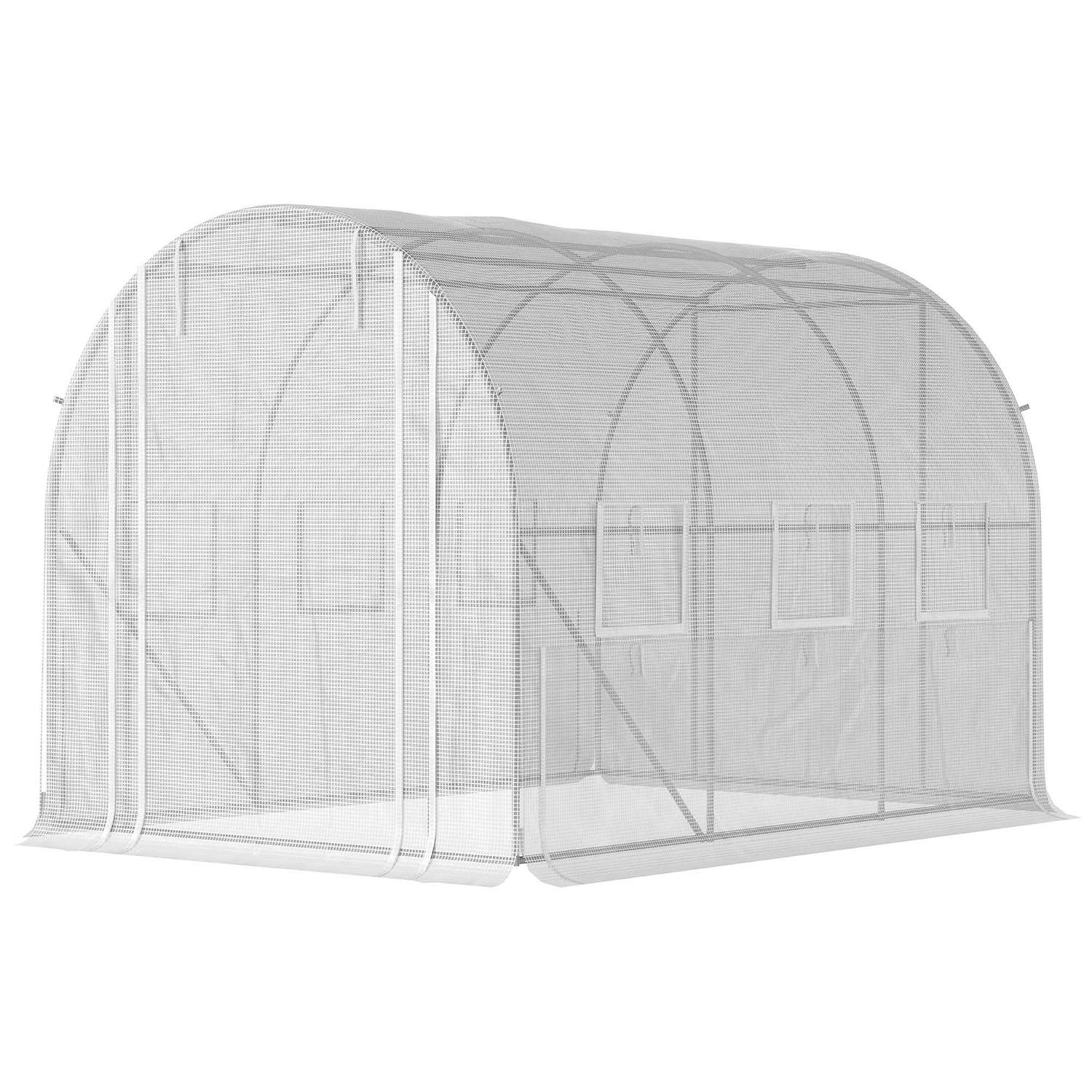 Outsunny 7' x 7' Walk-in Tunnel Greenhouse - Image 4