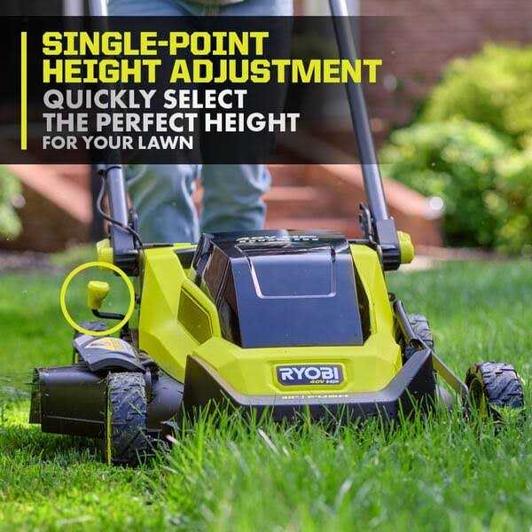 RYOBI 40V HP Brushless 20 in. Cordless Battery Walk Behind Push Mower & String Trimmer with Batteries and Chargers - Image 4