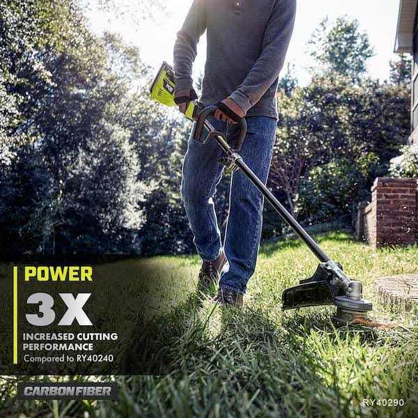 RYOBI 40V HP Brushless 20 in. Cordless Battery Walk Behind Push Mower & String Trimmer with Batteries and Chargers - Image 5