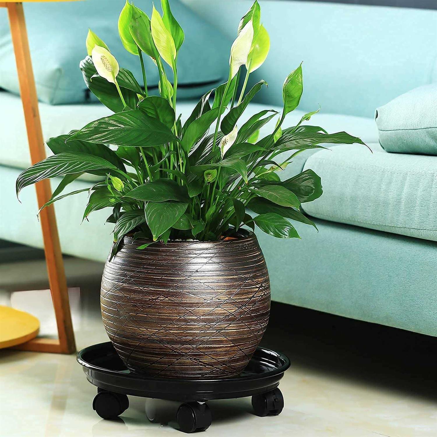 Plant Caddy with Wheels Plastic Rolling Plant Stands Heavy-Duty Plant Dolly with Casters Indoor and Outdoor Plant Roller Base Large - Image 3