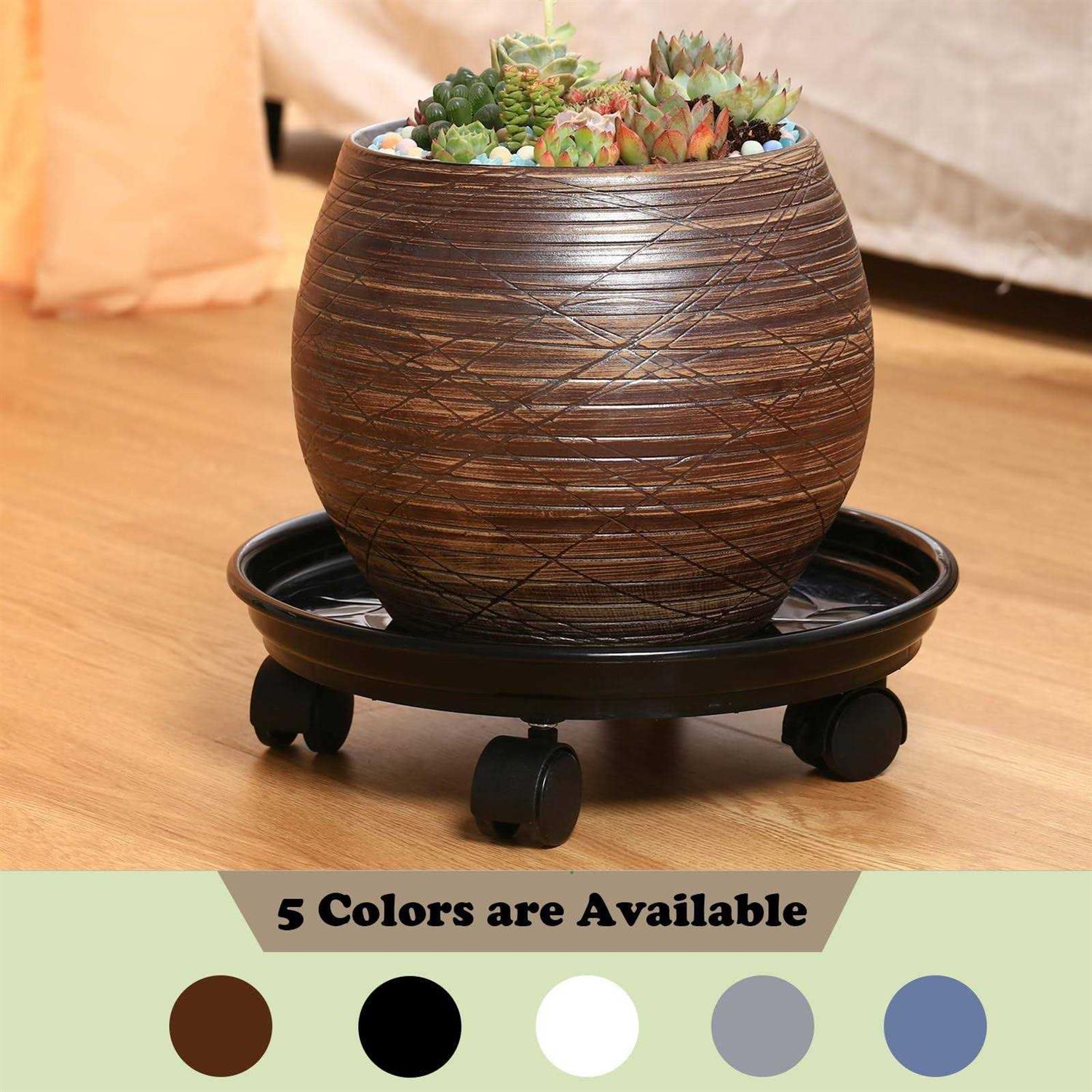 Plant Caddy with Wheels Plastic Rolling Plant Stands Heavy-Duty Plant Dolly with Casters Indoor and Outdoor Plant Roller Base Large - Image 5