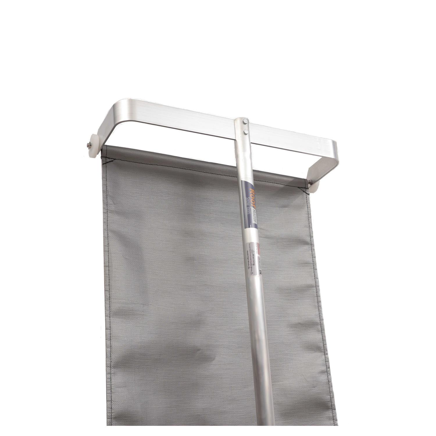 Roof Razor Roof Rake Fast Roof Snow Removal 24ft of Pole Safe On Roof with Wheels - Image 3