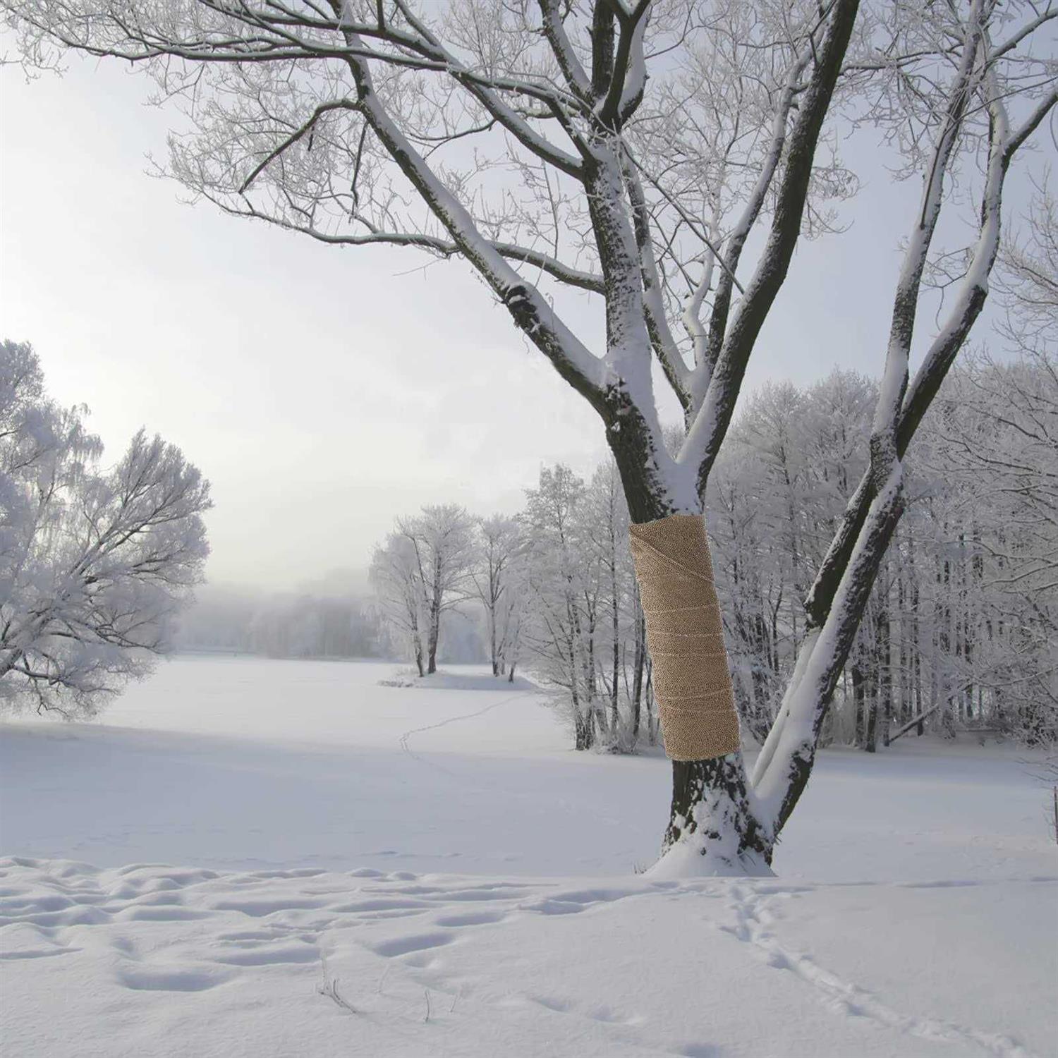 7.8 x 39.4ft Natural Jute Burlap Tree Protector Wraps,Tree Wraps to Protect Bark Winter Tree Covers Freeze Protection Plants Bandage for Keeping - Image 3