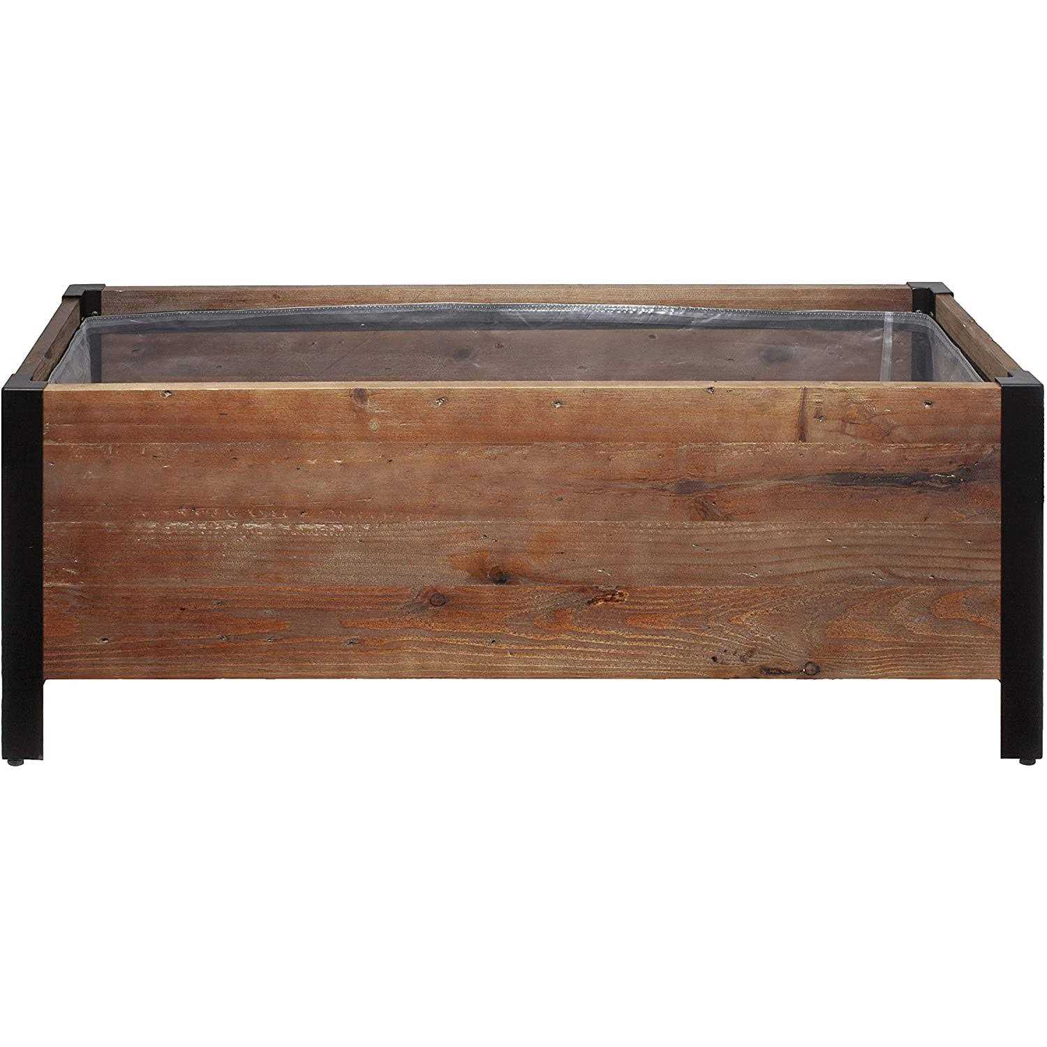 Amazon Basics Recycled Wood Rectangular Garden Planter - Image 5