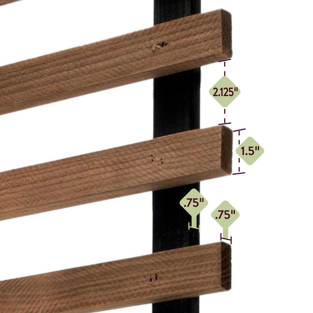 Outdoor Essentials Haven 72 in. Black and Walnut‐Tone Ladder Trellis - Image 4