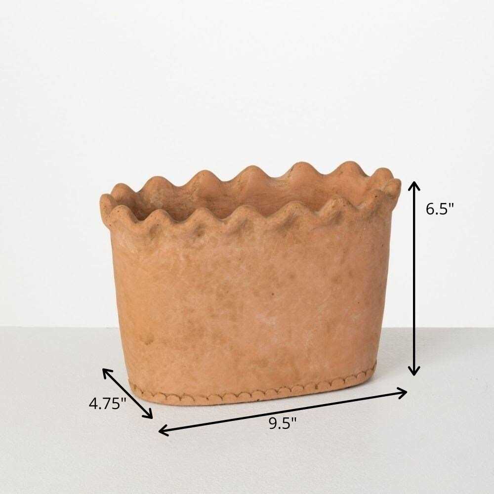 Sullivans Scalloped Edge Dish Garden Pot - Image 4