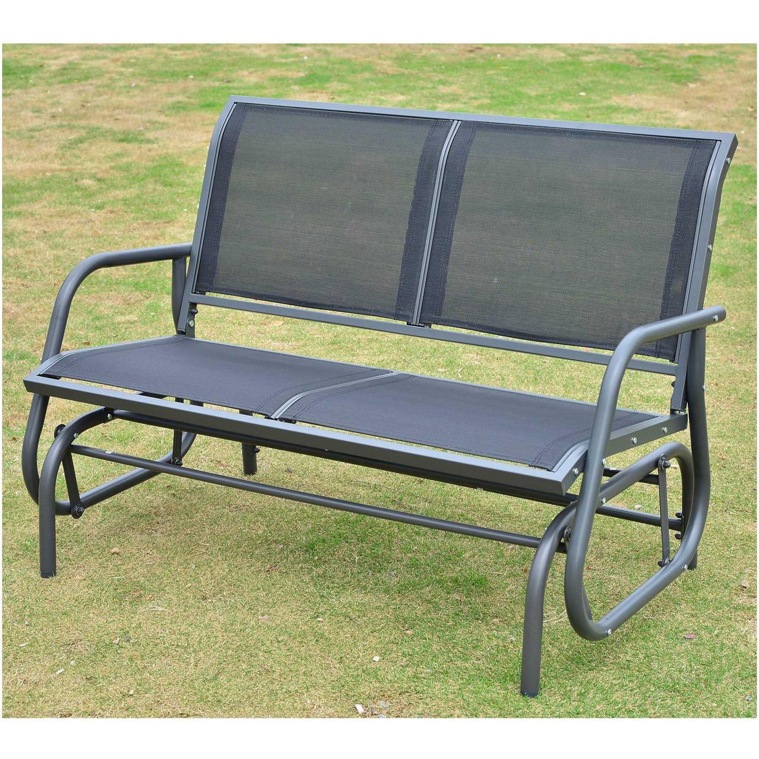 Outsunny 2-Person Glider Bench Rocking Chair - Image 3