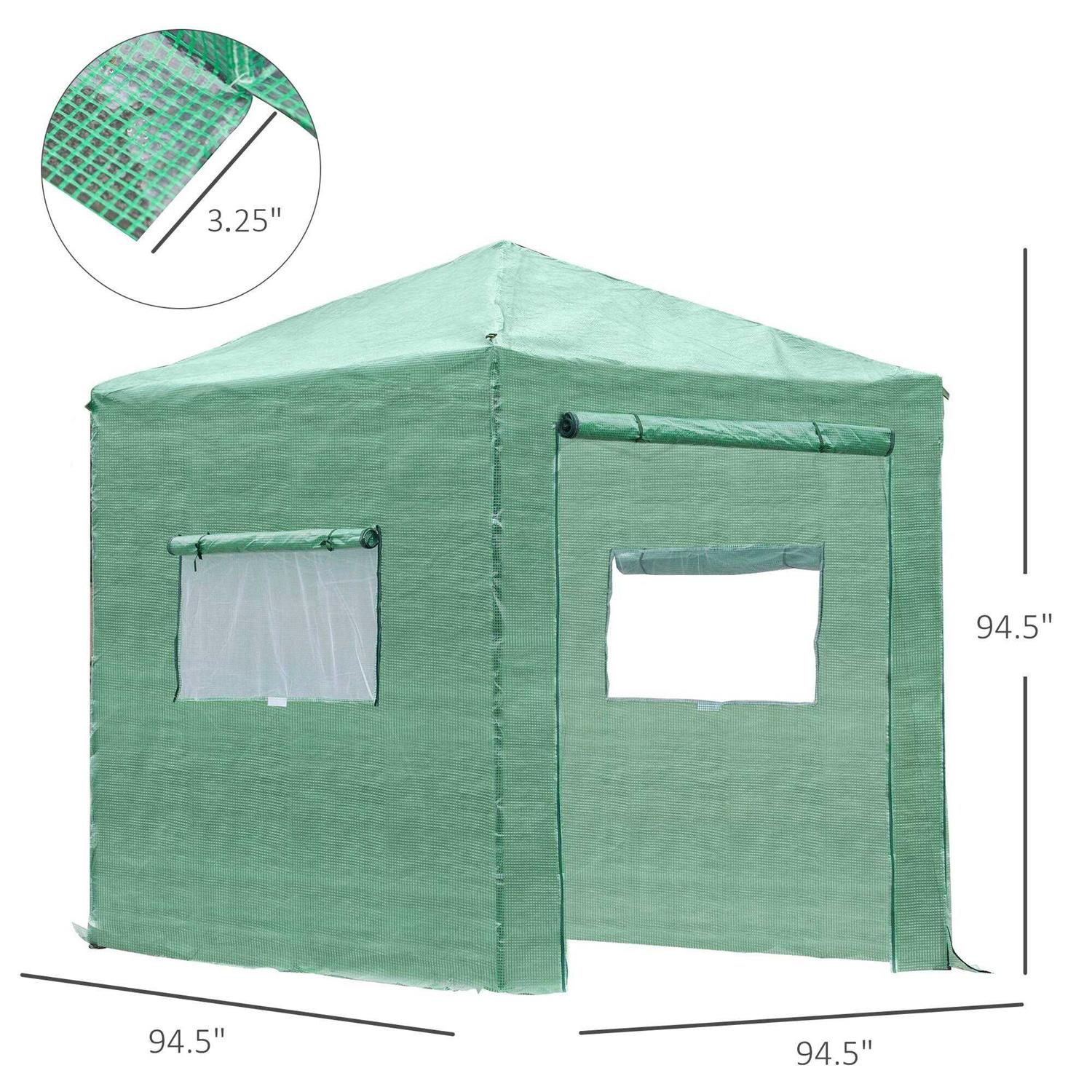 Outsunny Portable Folding Pop-up Walk-in Greenhouse - Image 4