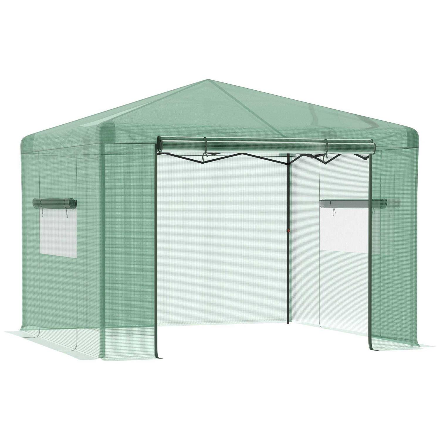 Outsunny Portable Folding Pop-up Walk-in Greenhouse - Image 5