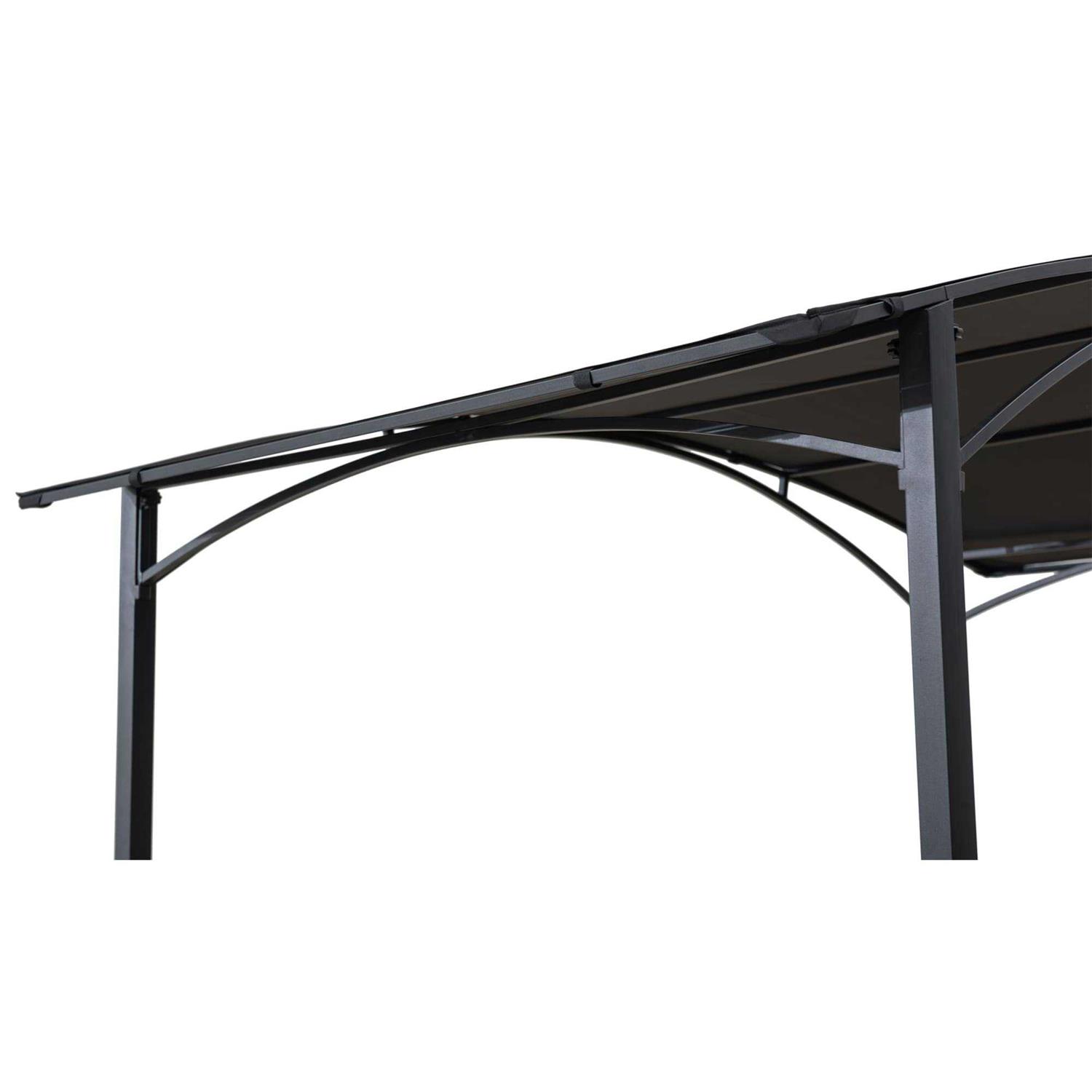 Sunjoy 5 ft. x 8 ft. Black Steel Grill Gazebo - Image 5
