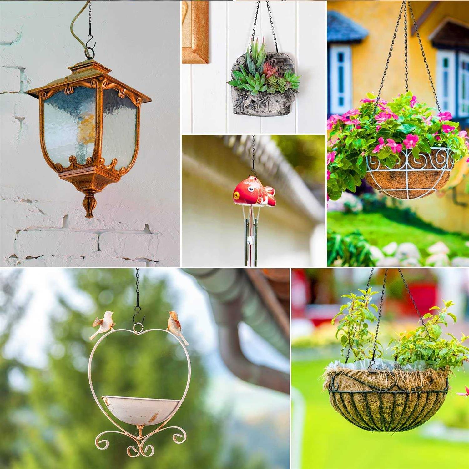 RIFNY Hanging Chains with Hooks Black Chain for Hanging Bird Feeders Planters Baskets Billboards Lanterns Wind Chimes Ornaments - Image 3