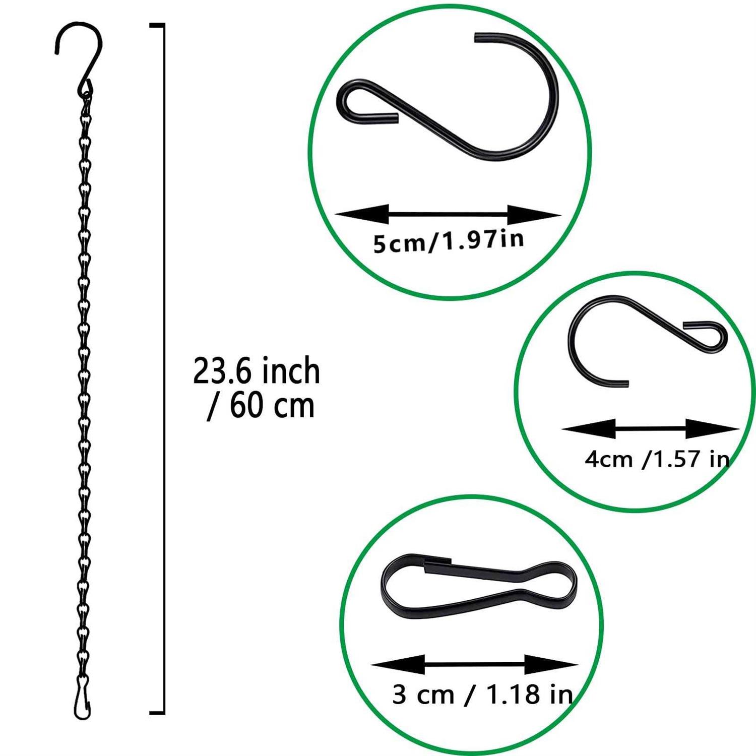 RIFNY Hanging Chains with Hooks Black Chain for Hanging Bird Feeders Planters Baskets Billboards Lanterns Wind Chimes Ornaments - Image 4