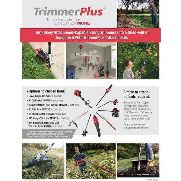 TrimmerPlus Universal 0.105 in. Fixed Line 34 in. Extended Straight Shaft String Trimmer Attachment - Image 3