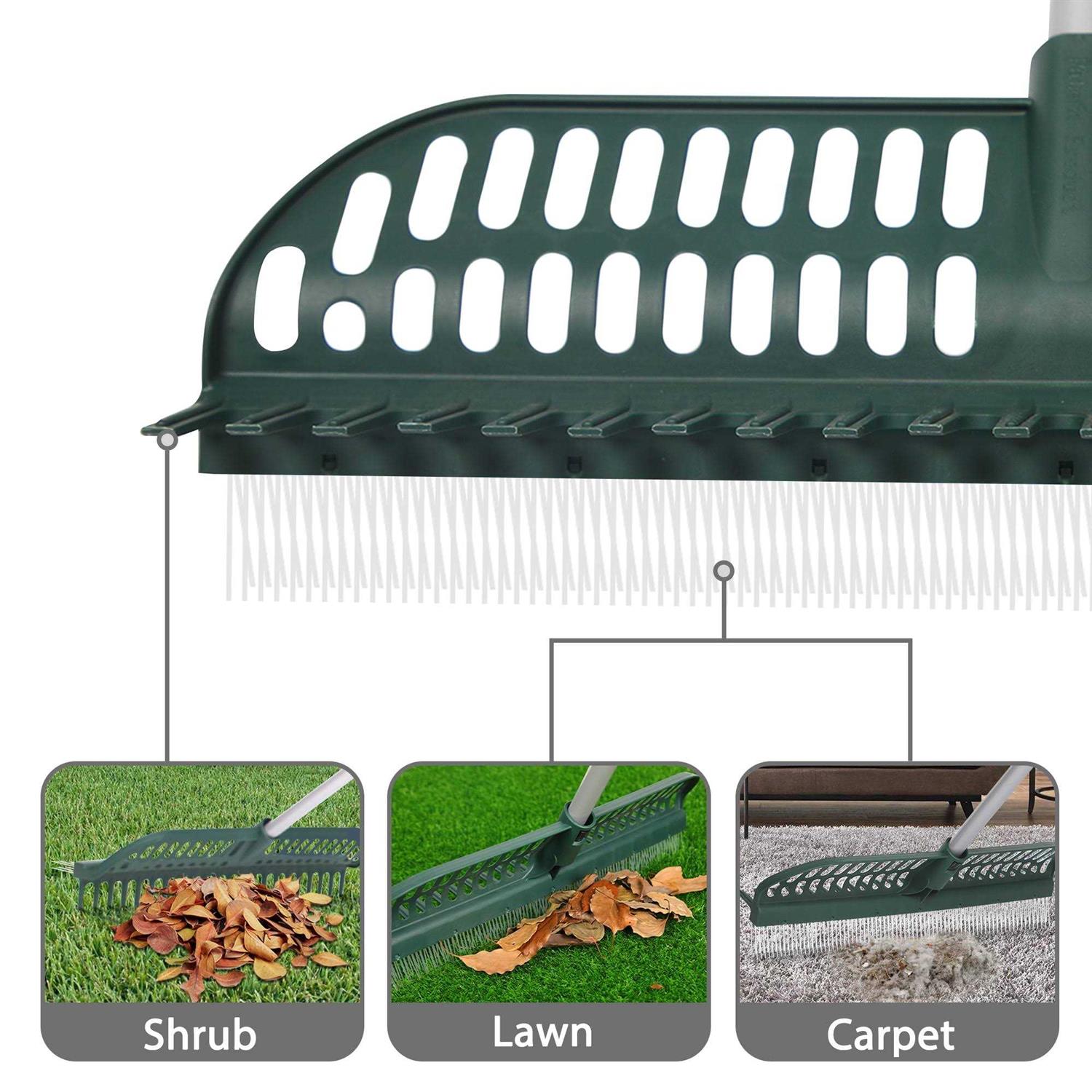 Orientools 2 in 1 Turf Rake Plastic Head Turf Rake for Artificial Grass - Image 2