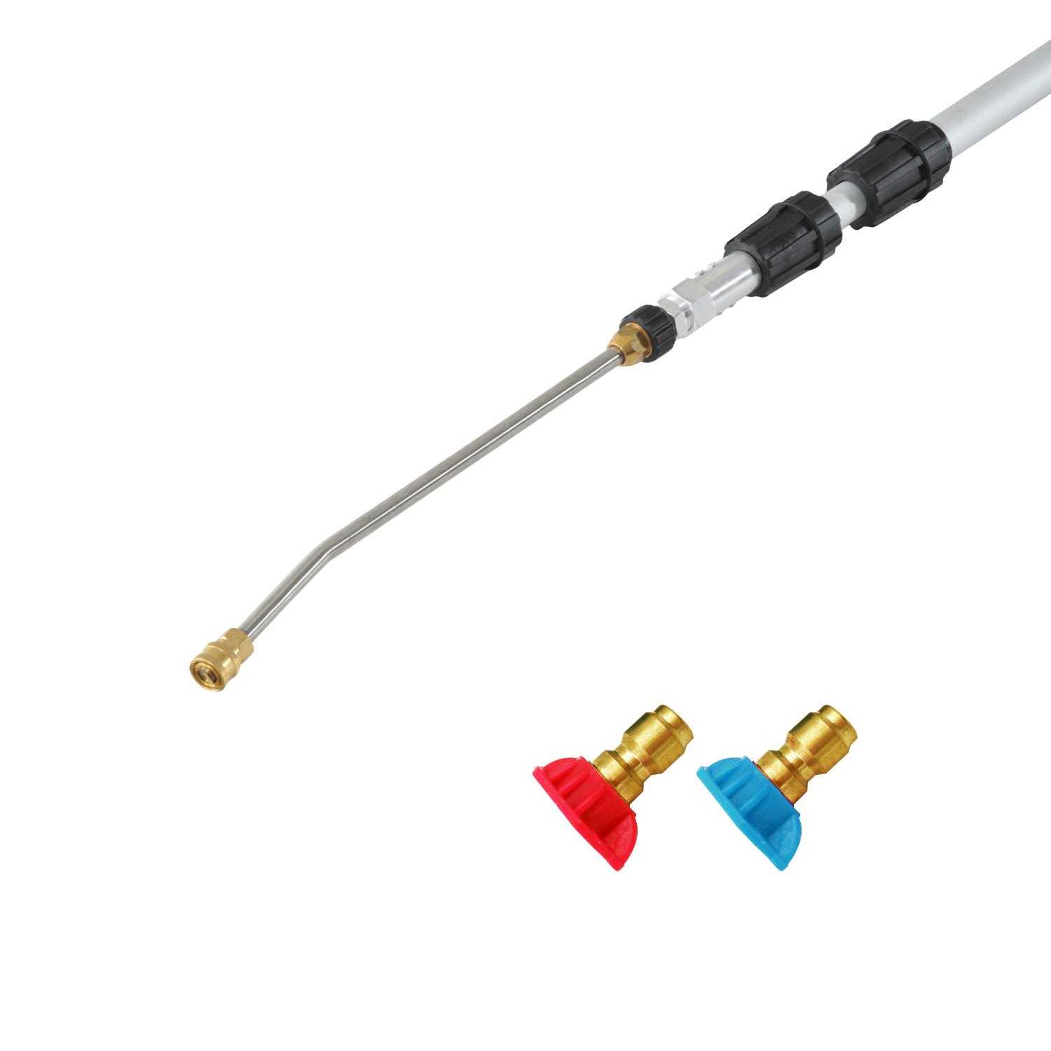 Outsunny 18' High Pressure Power Washer Telescoping Lance Extension Wand with 3/8 Inch Quick Connection - Image 3
