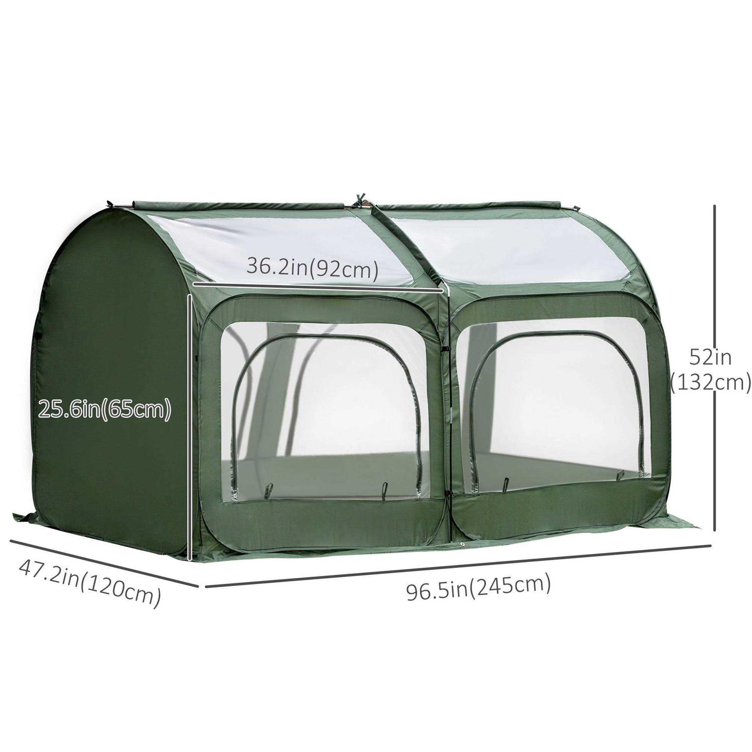 Outsunny 8' x 4' x 4' Pop Up Mini Greenhouse - Image 5