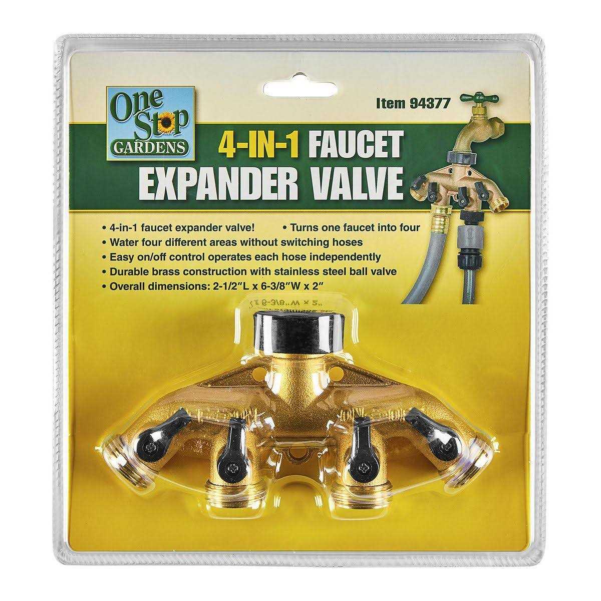 One Stop Gardens 4-in-1 Solid Brass Faucet Expander - Image 4