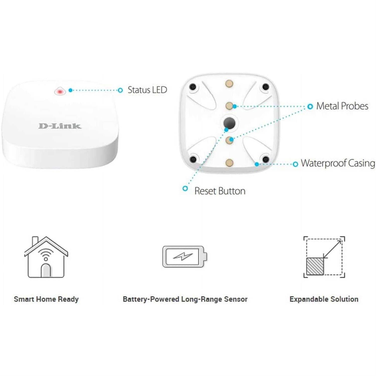 D-Link Wi-Fi Water Sensor Add-on Long Range Battery Powered - Image 3