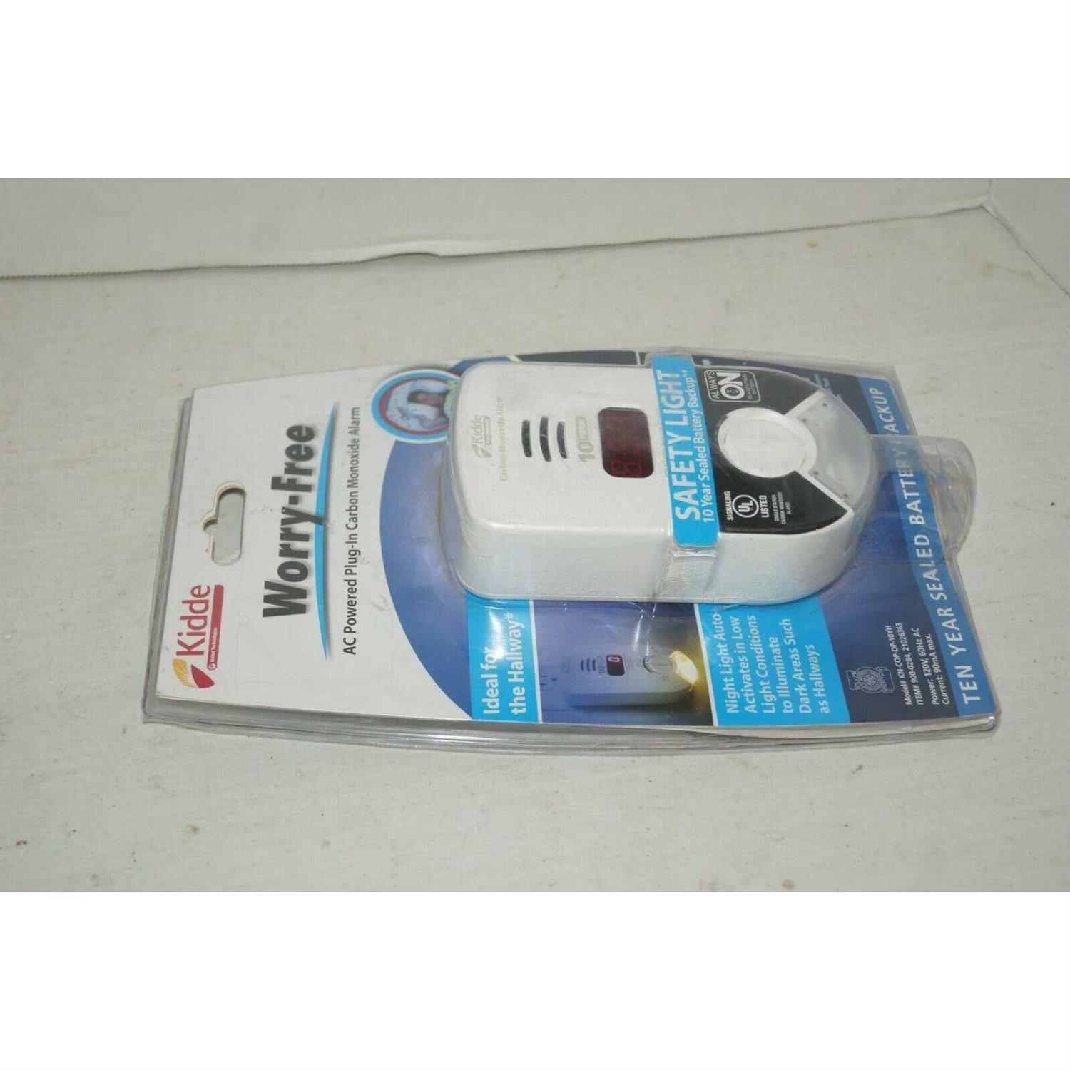Kidde 10-Year Worry Free Plug-In Carbon Monoxide Detector with Battery Backup Digital Display and Safety Light - Image 5