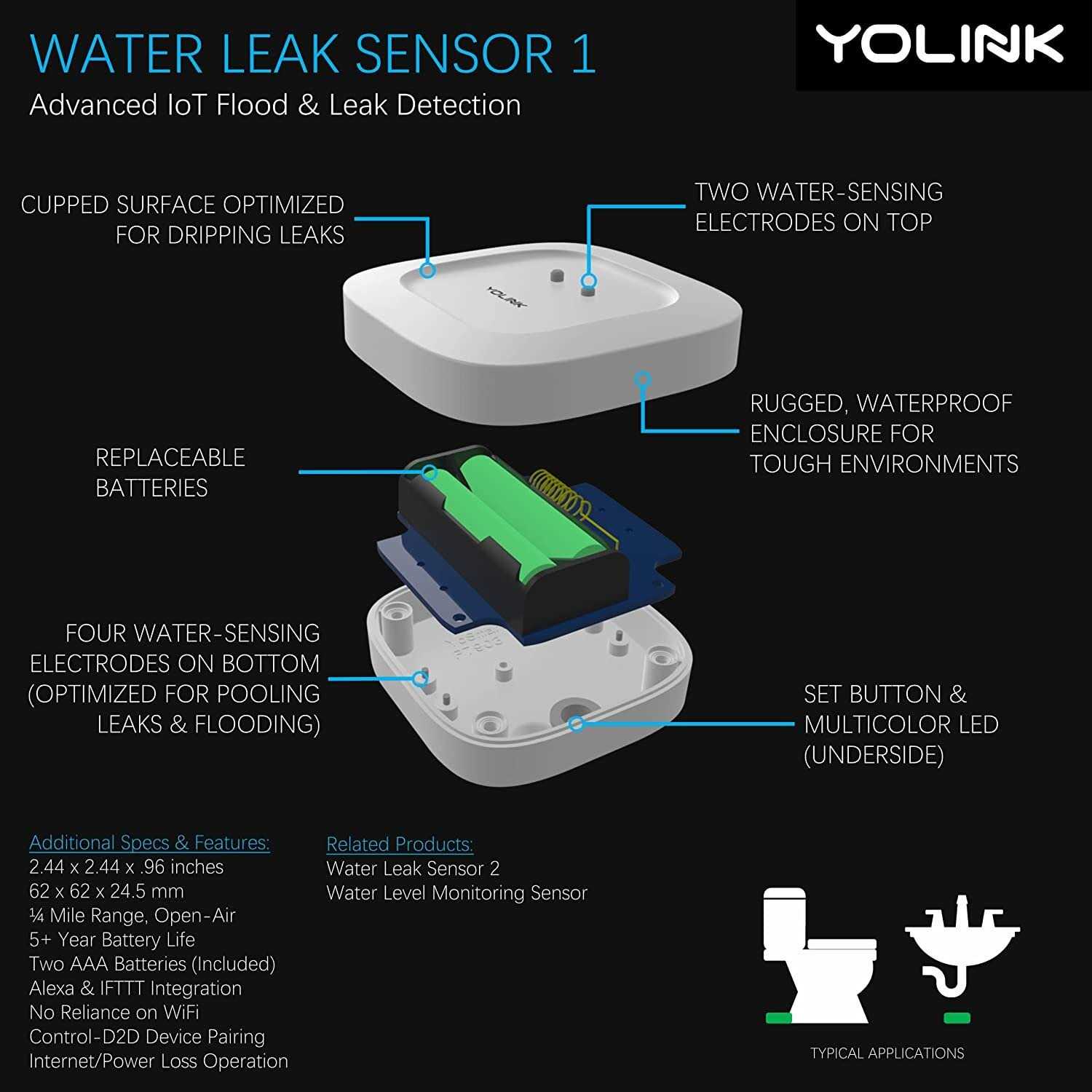 Yolink DIY Automatic Water Leak Detection & Shut-Off Starter Kit - Image 5