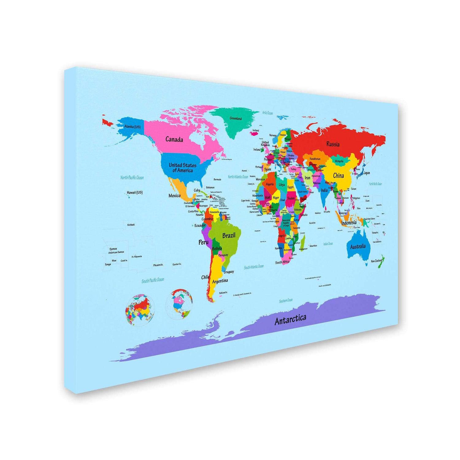 Trademark Fine Art Trademark Michael Tompsett World Map Canvas Art - Image 4
