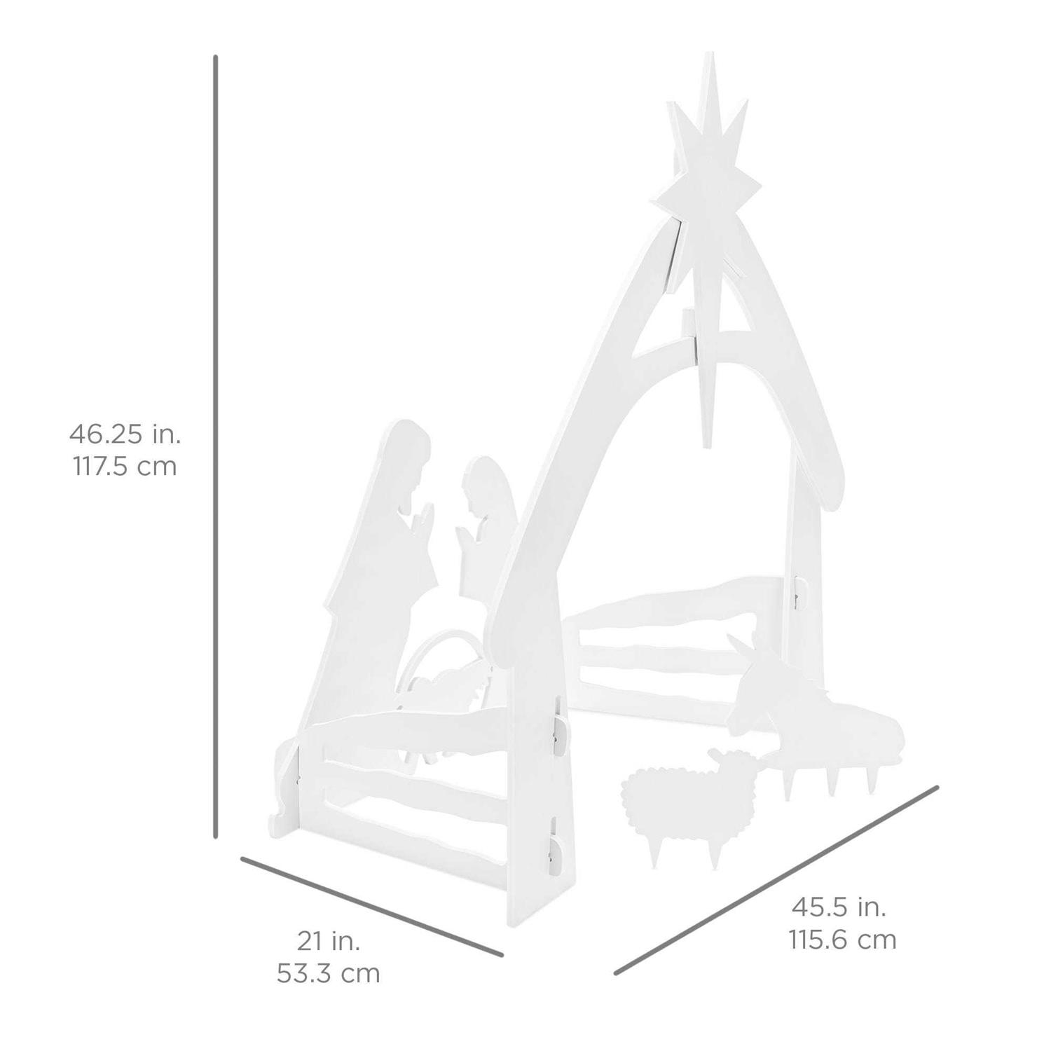 Best Choice Products 4ft Christmas Holy Family Nativity Scene - Image 3