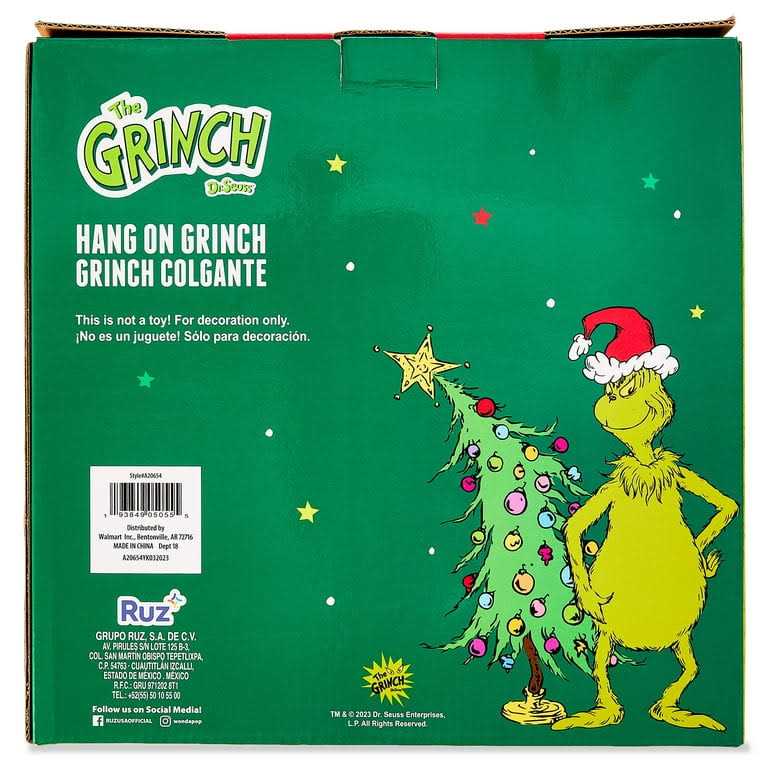 Dr Seuss' The Grinch Who Stole Christmas Hang On Grinch Outdoor Decoration - Image 3