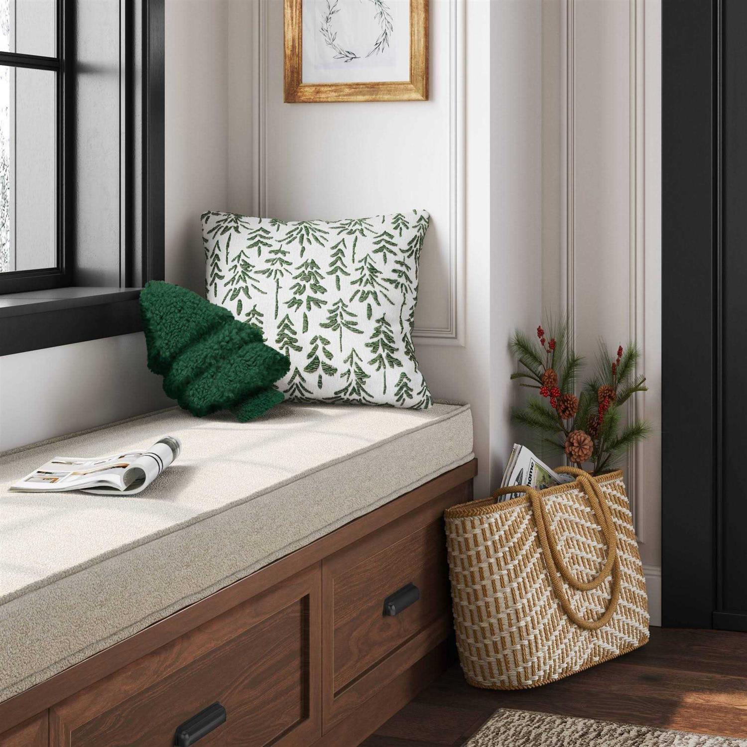 Threshold Faux Shearling Tree Shaped Throw Pillow - Image 4