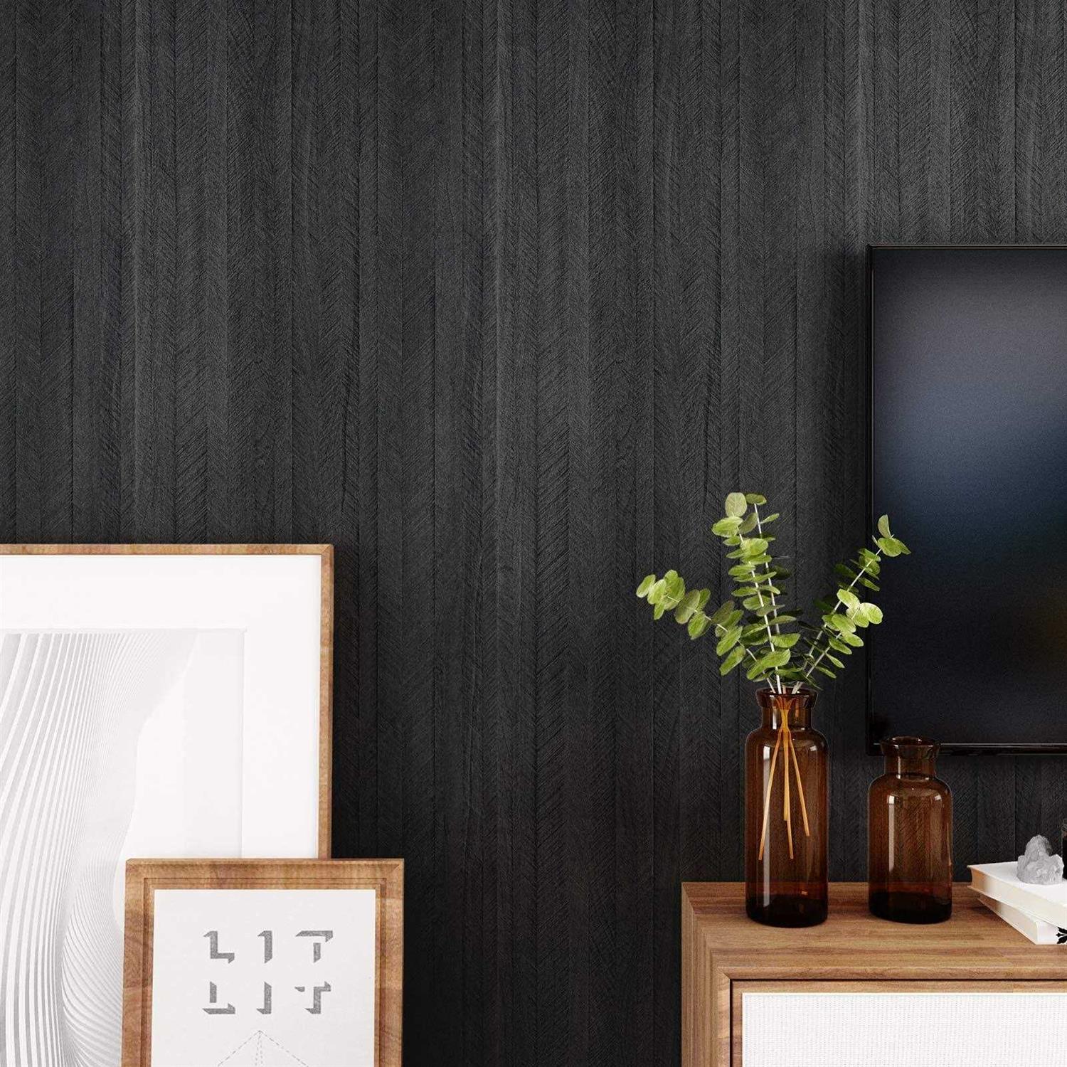 Westick Wallpaper Peel And Stick Black Contact Paper for Countertops Wood Paper Vinyl Countertop Peel - Image 3