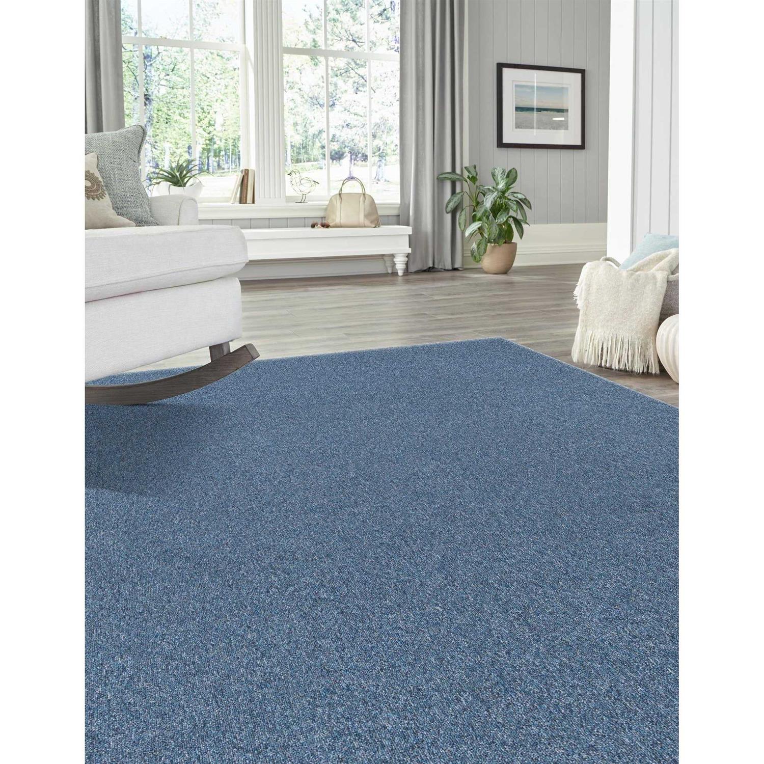 Unique Loom Everyday Shag Plush Area Rug Blue - Image 5