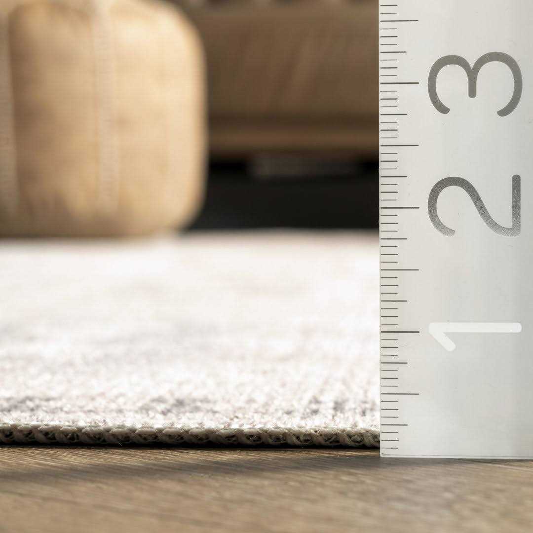 Birch Lane™ Elverta Oriental Machine Washable Beige Area Rug Rug - Image 3