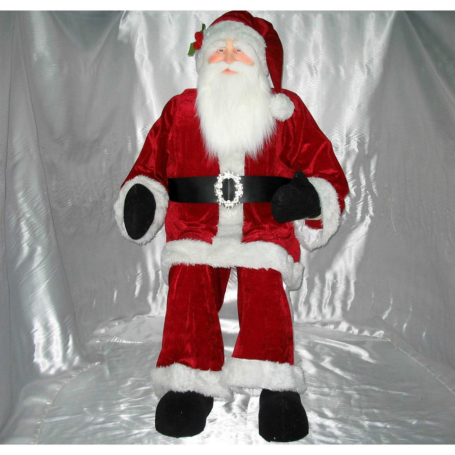 Vickerman 6' Red Velvet Standing or Sitting Santa - Image 5