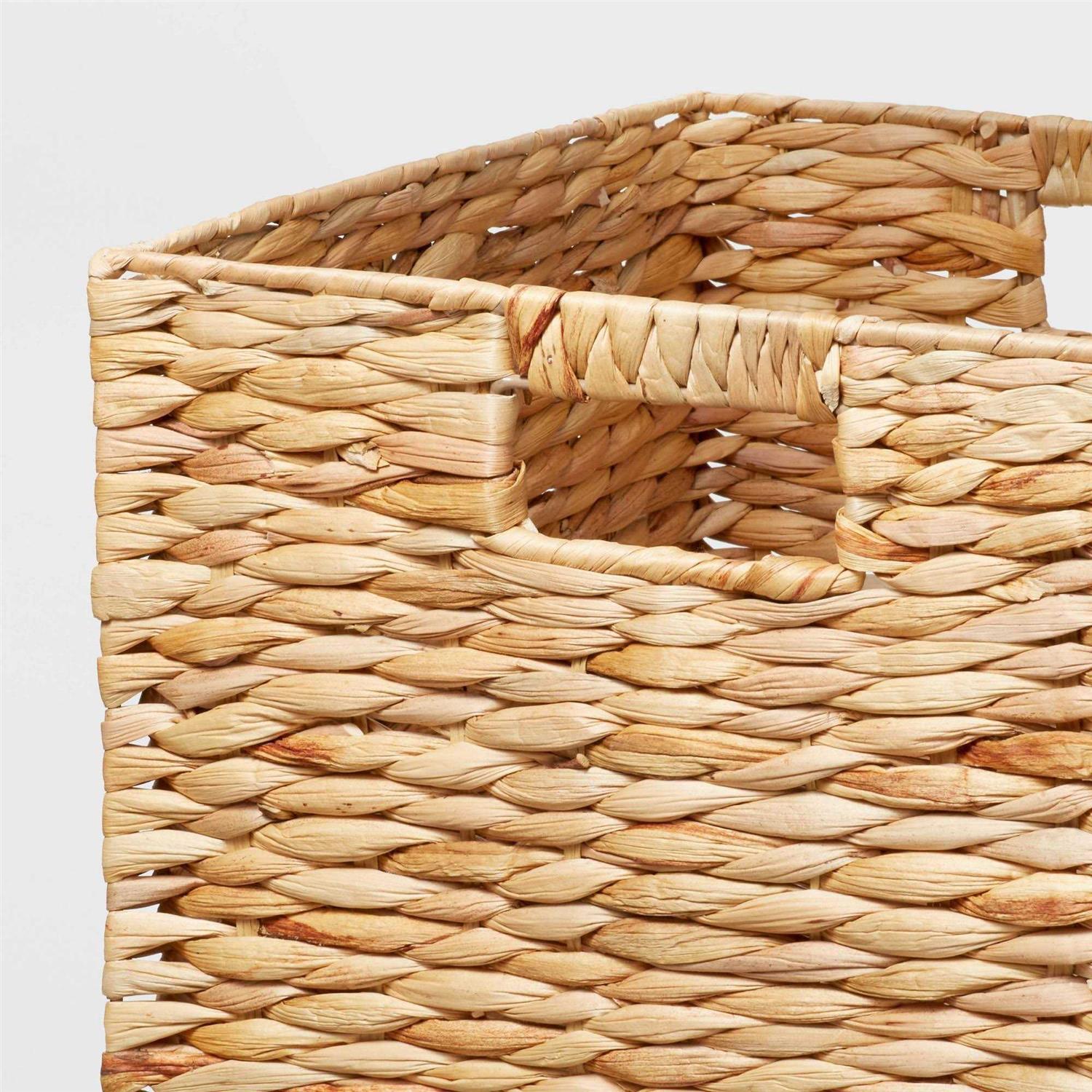 Brightroom Woven Water Hyacinth Milk Crate - Image 3