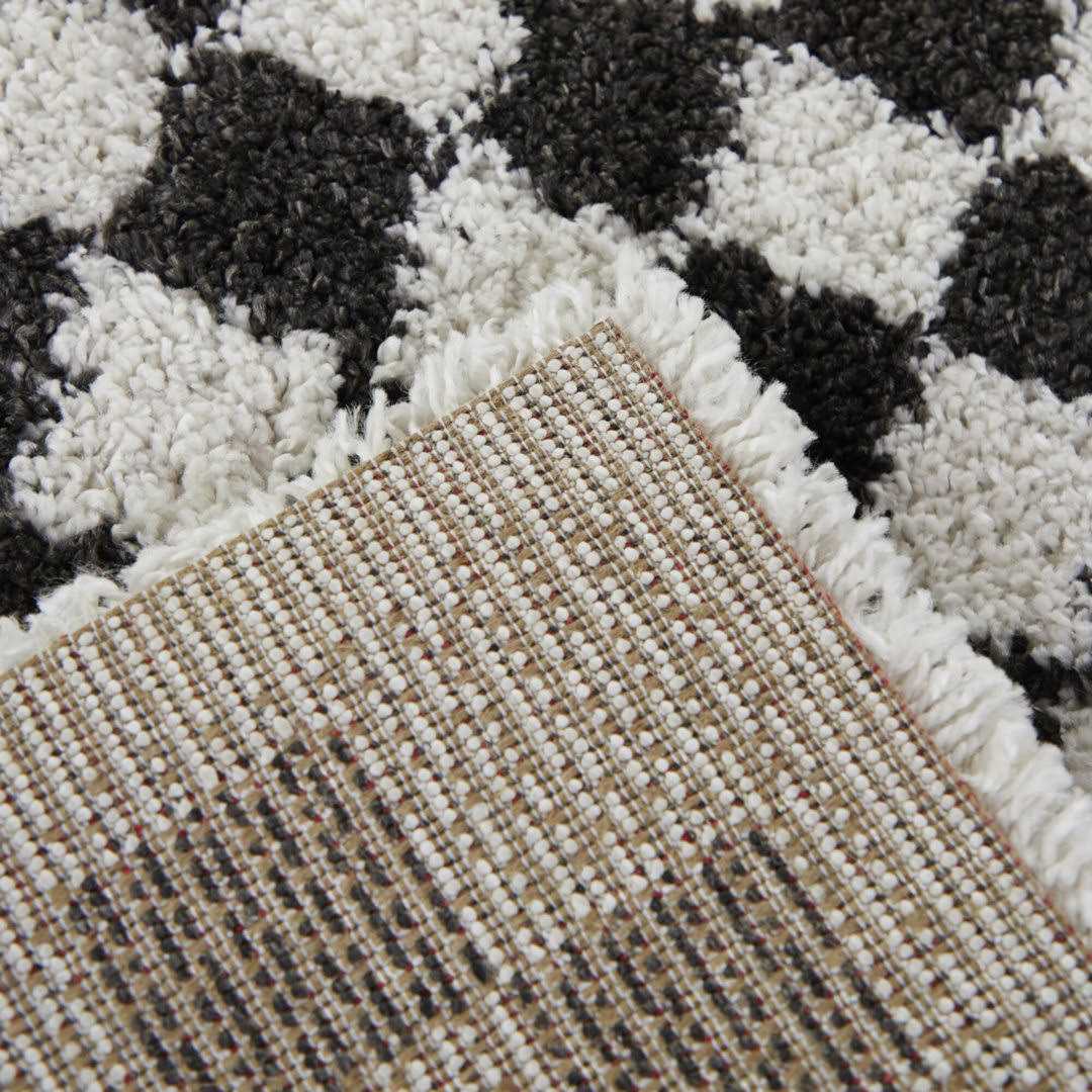 Walker Checkered Cream Shag Area Rug AllModern Rug - Image 5