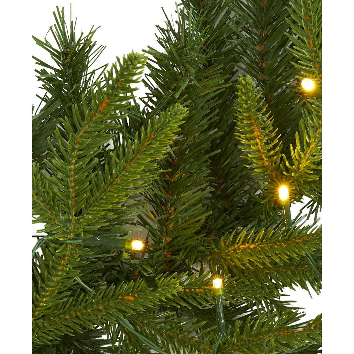 Christmas Pine Artificial Garland LED Lights Nearly Natural - Image 3