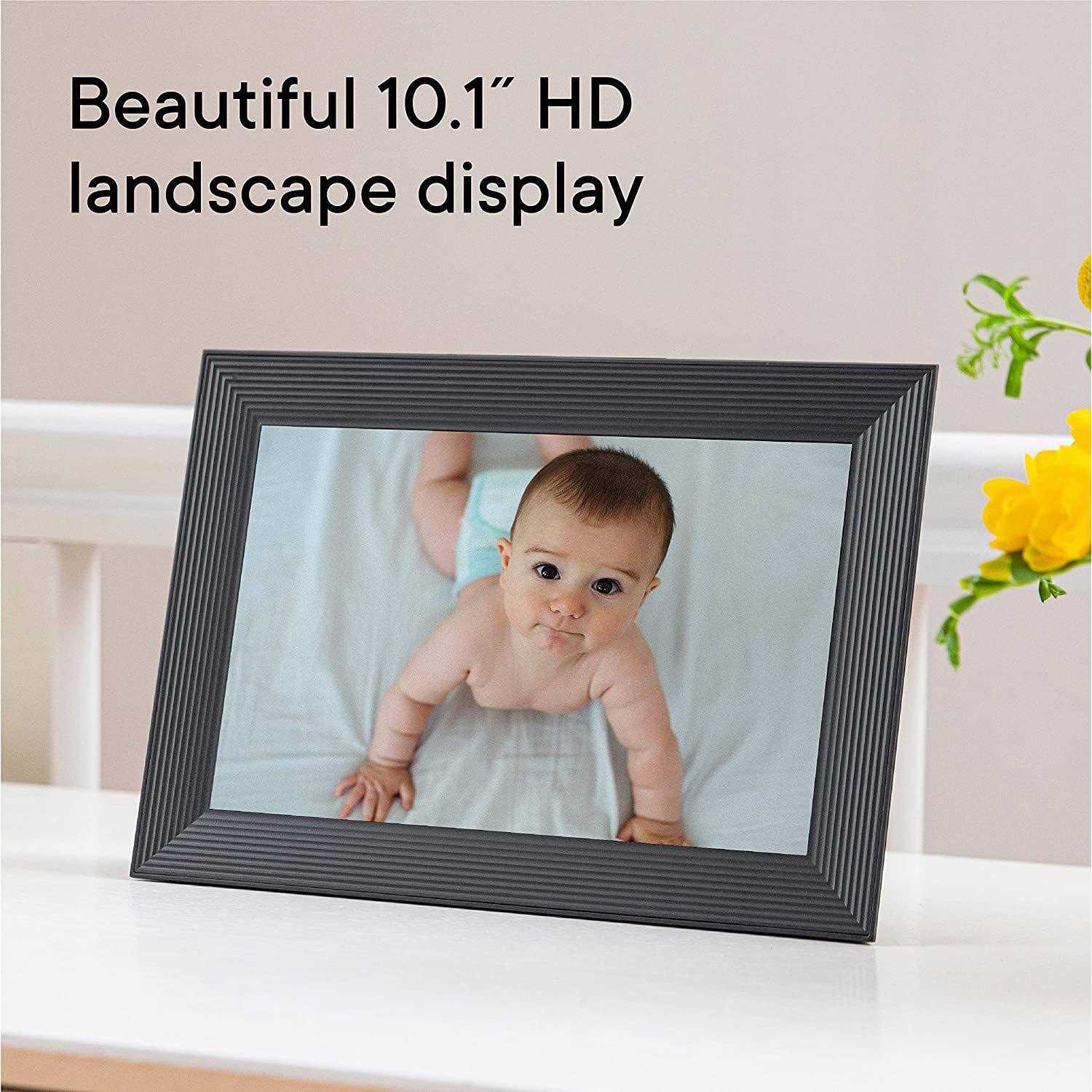 Carver Luxe by Aura Frames 10.1 inch HD Wi-Fi Digital Picture Frame with Free Unlimited Storage Gravel - Image 4