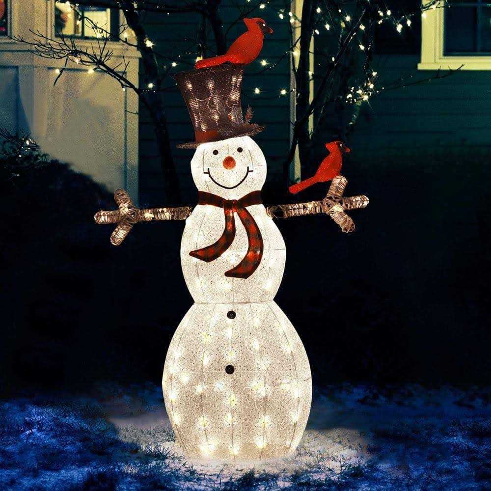 Veikous 5 ft. Warm LED Snowman Christmas - Image 5