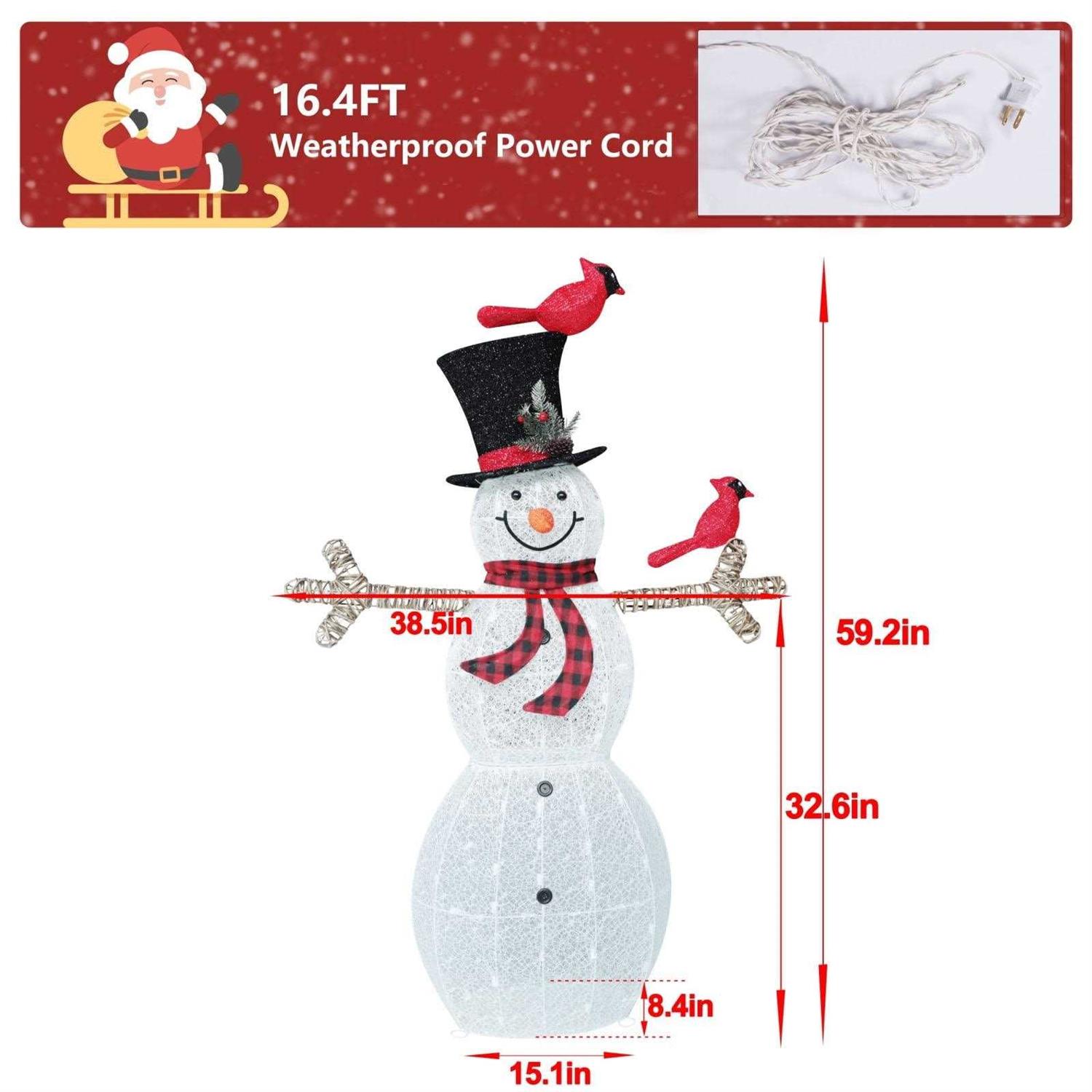 Veikous 5 ft. Warm LED Snowman Christmas - Image 3
