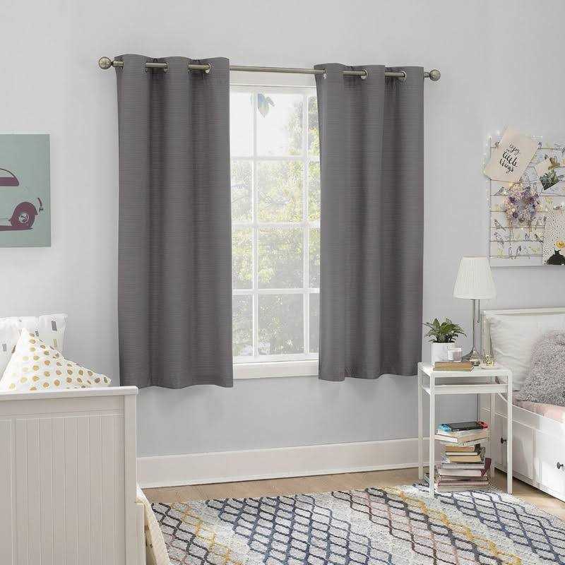 Sun Zero 2-Pack Arlo Textured Thermal Insulated Grommet Curtain Panel Pair - Image 5