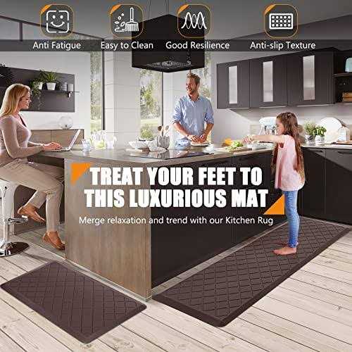 WEZVIX Non-Skid Kitchen Rugs and Mats Anti Fatigue Kitchen Mat 2 PCS - Image 3