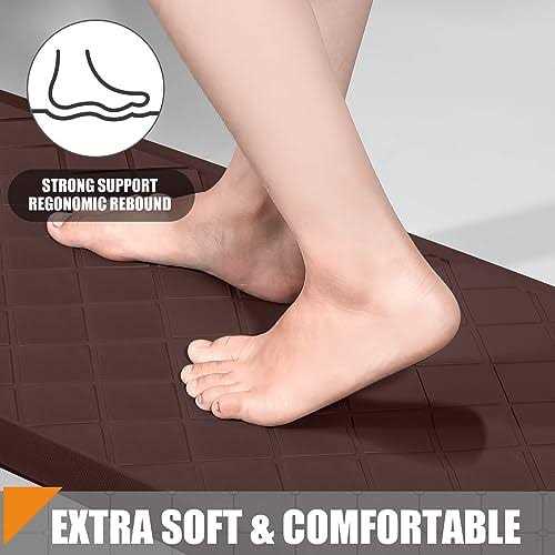 WEZVIX Non-Skid Kitchen Rugs and Mats Anti Fatigue Kitchen Mat 2 PCS - Image 4