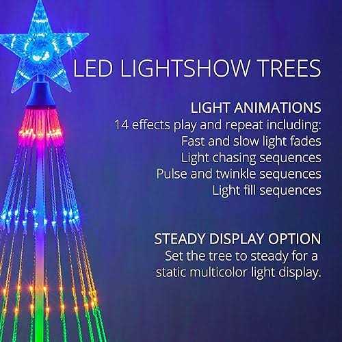 Wintergreen Lighting 14-Function LED Light Show Cone Christmas Tree - Image 5