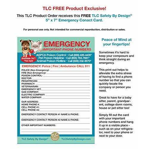 Tlc Safety By Design 5.5” x 8.5” Toxic Harmful and Safe Foods for Pets Fridge Safety Magnet Dogs Cats Poison Emergency Veterinarian Approved - Image 4