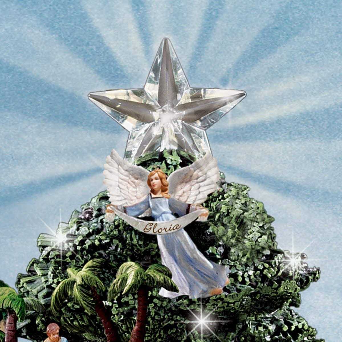 Thomas Kinkade Illuminated Nativity Tabletop Tree - Image 3