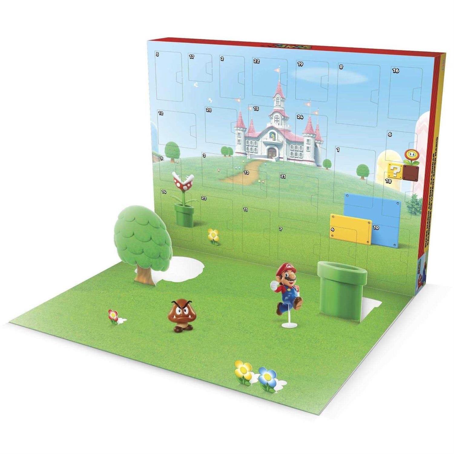 Super Mario Nintendo Advent Calendar Christmas Holiday Calendar With 17 Articulated 2.5” Action Figures & 7 Accessories - Image 3