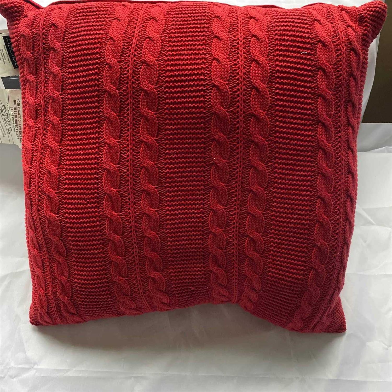 Vcny Home Dublin Cable Knit Square Decorative Throw Pillow - Image 5
